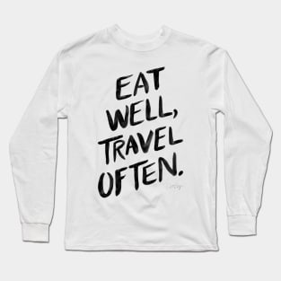 eat well, travel often white Long Sleeve T-Shirt